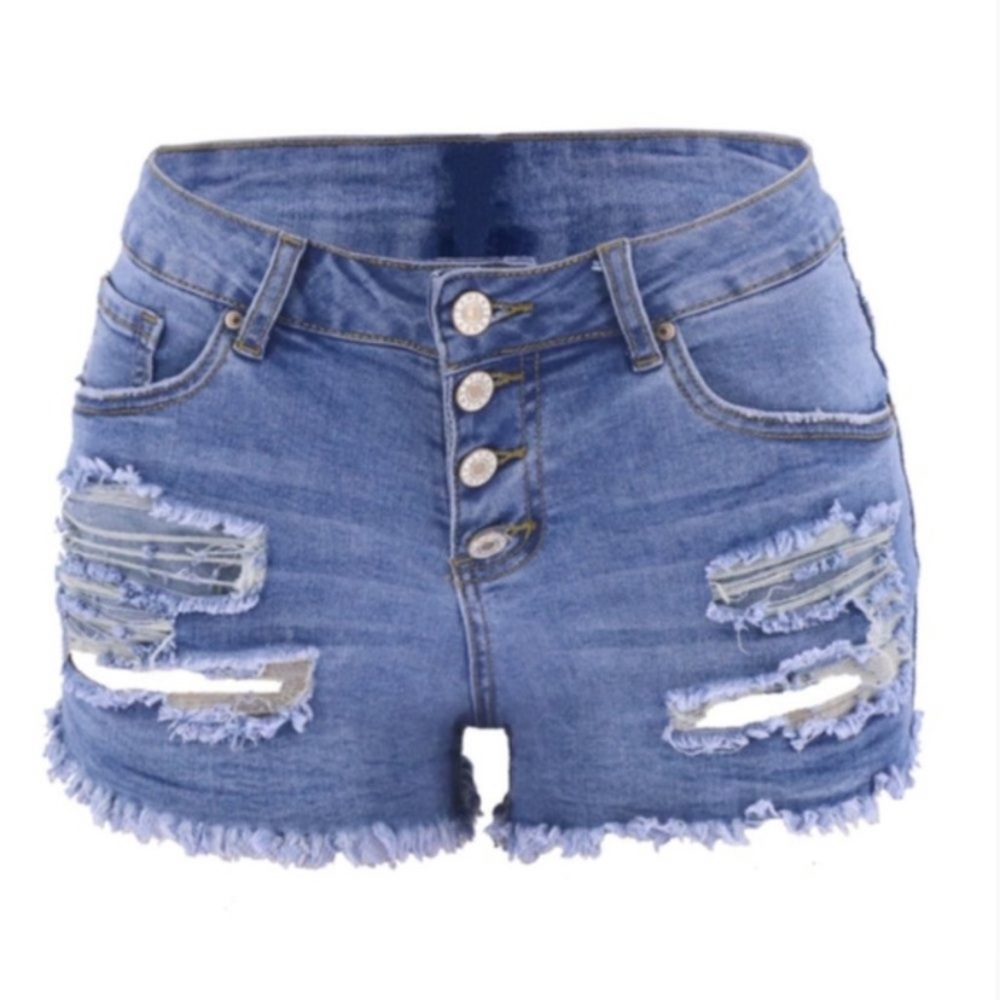 Distressed jean shorts NWT - Picture 8 of 10